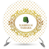 Aperturee - Green Hat Mabrouk Tahara White Gold Round Backdrop